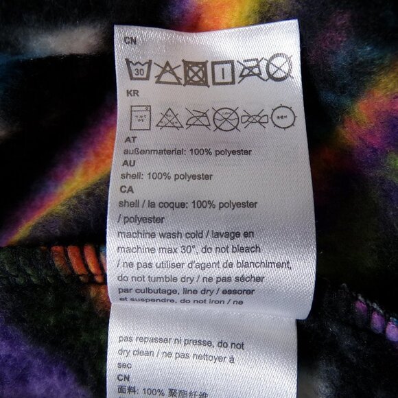 WESC Chevron Pattern Pullover Fleece Quarter Zip Sweatshirt Women M Men S #438 - Picture 7 of 10